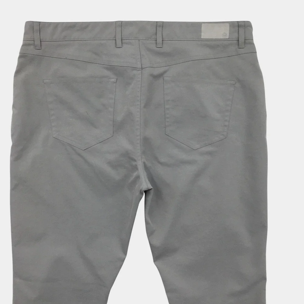 Peter Millar Gale Performance Pants Mens 38x32 Gray Five Pocket Golf Trousers